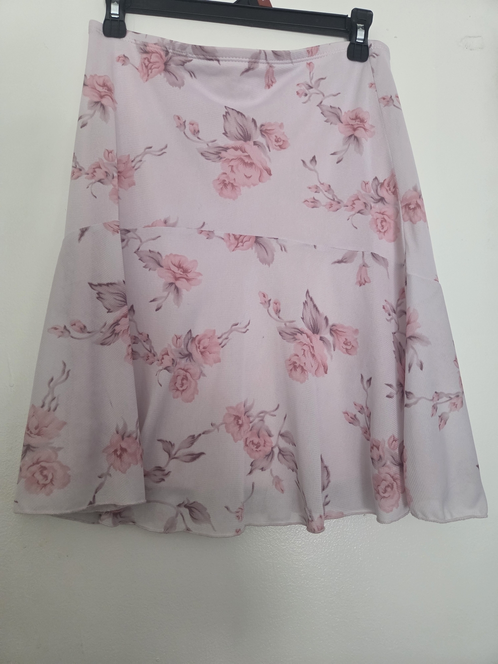 Vintage Perception Pink Floral Drop Waist Skirt Cottagecore Whimsigoth Medium